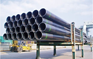 Steel pipes in pipe rack